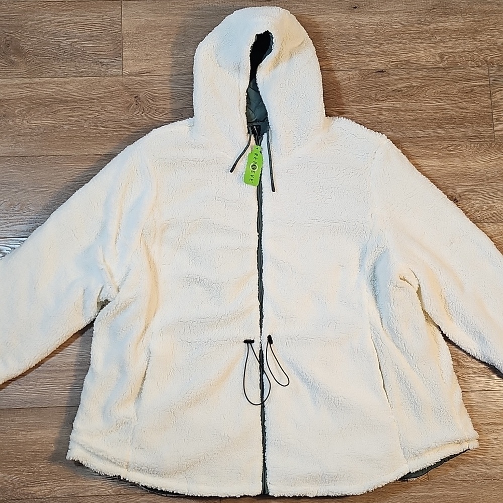 NWT Free Country Swith It Up Cloud Lite Reversible Quilted Coat In Bayleaf Green - Picture 12 of 16